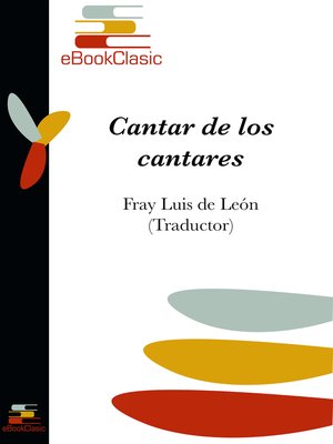 cover image of Cantar de los cantares. (Anotado)